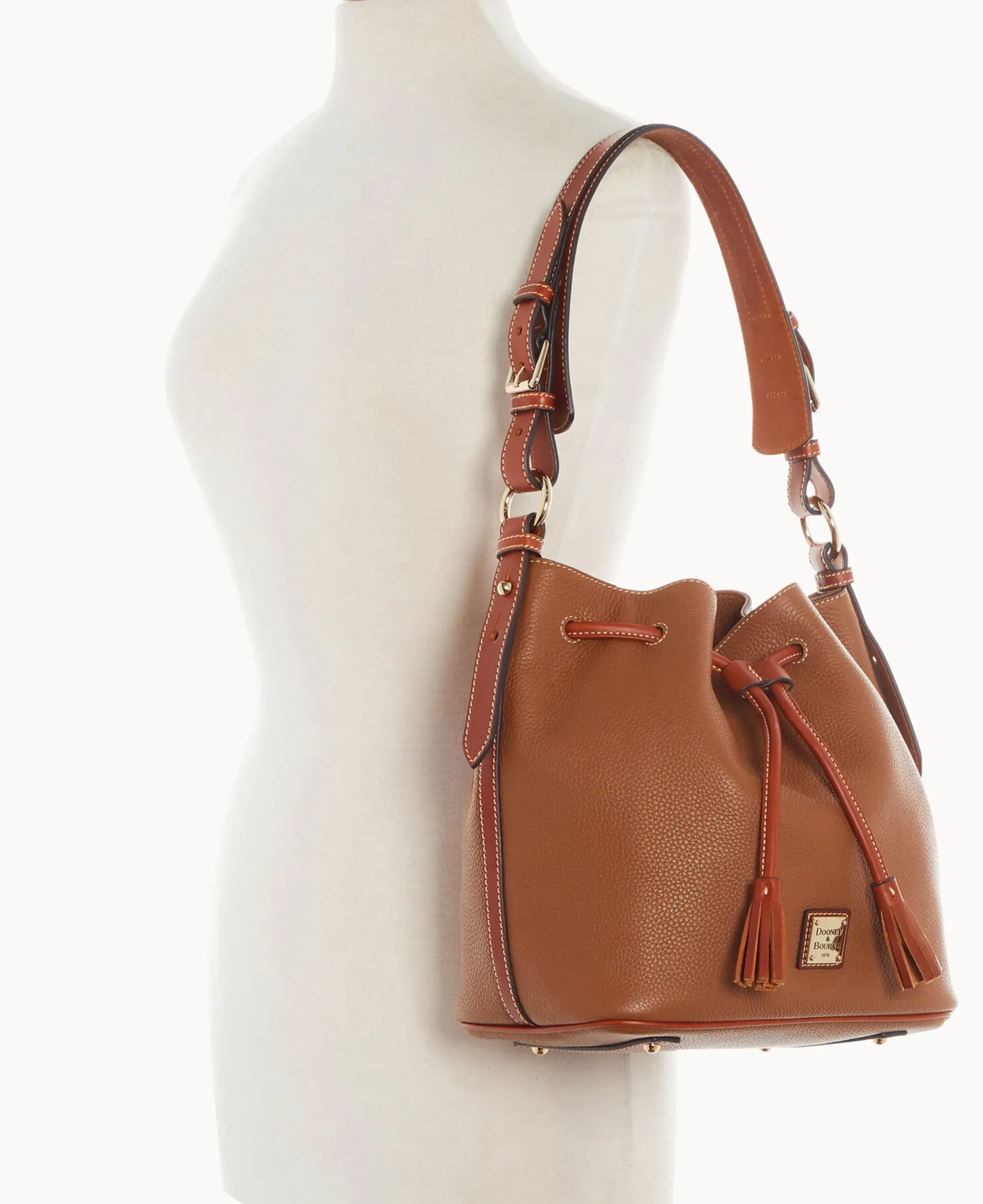 Dooney & Bourke The Pebble Grain Collection|Pebbled Leather<Pebble Grain Drawstring Caramel