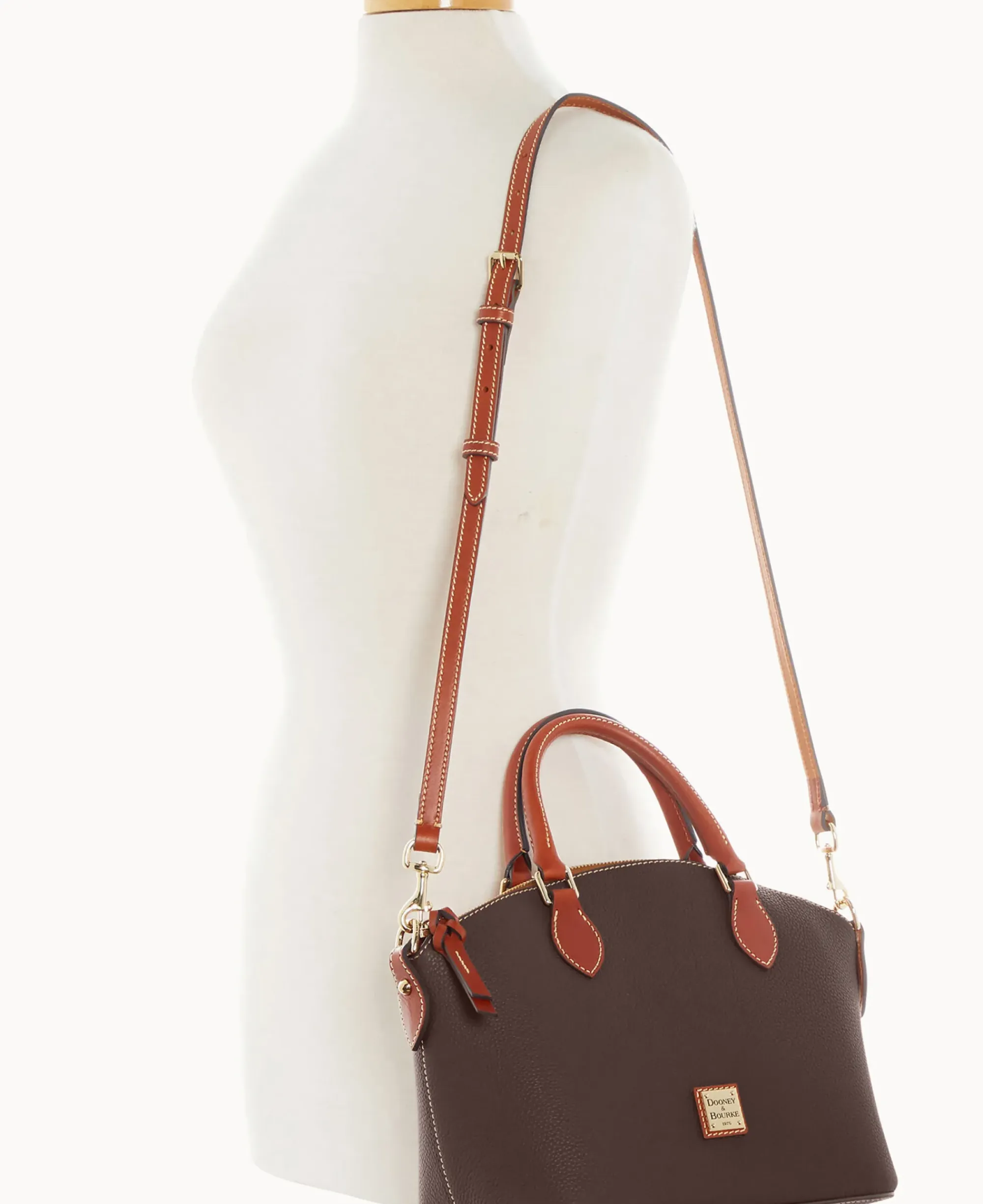 Dooney & Bourke The Pebble Grain Collection|Pebbled Leather<Pebble Grain Geena Satchel Brown Tmoro