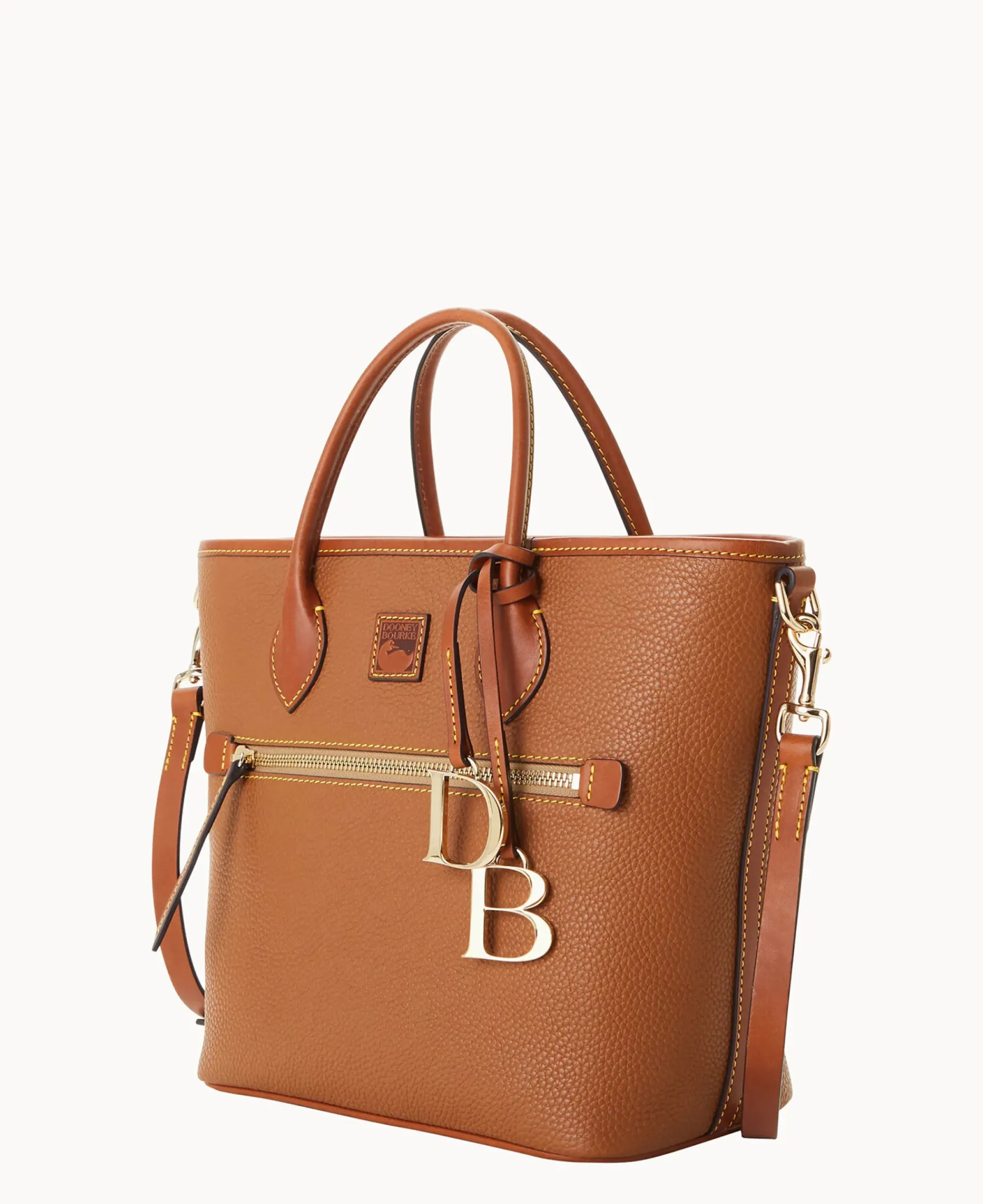 Dooney & Bourke The Pebble Grain Collection|Ready For the Getaway<Pebble Grain Handle Tote Caramel