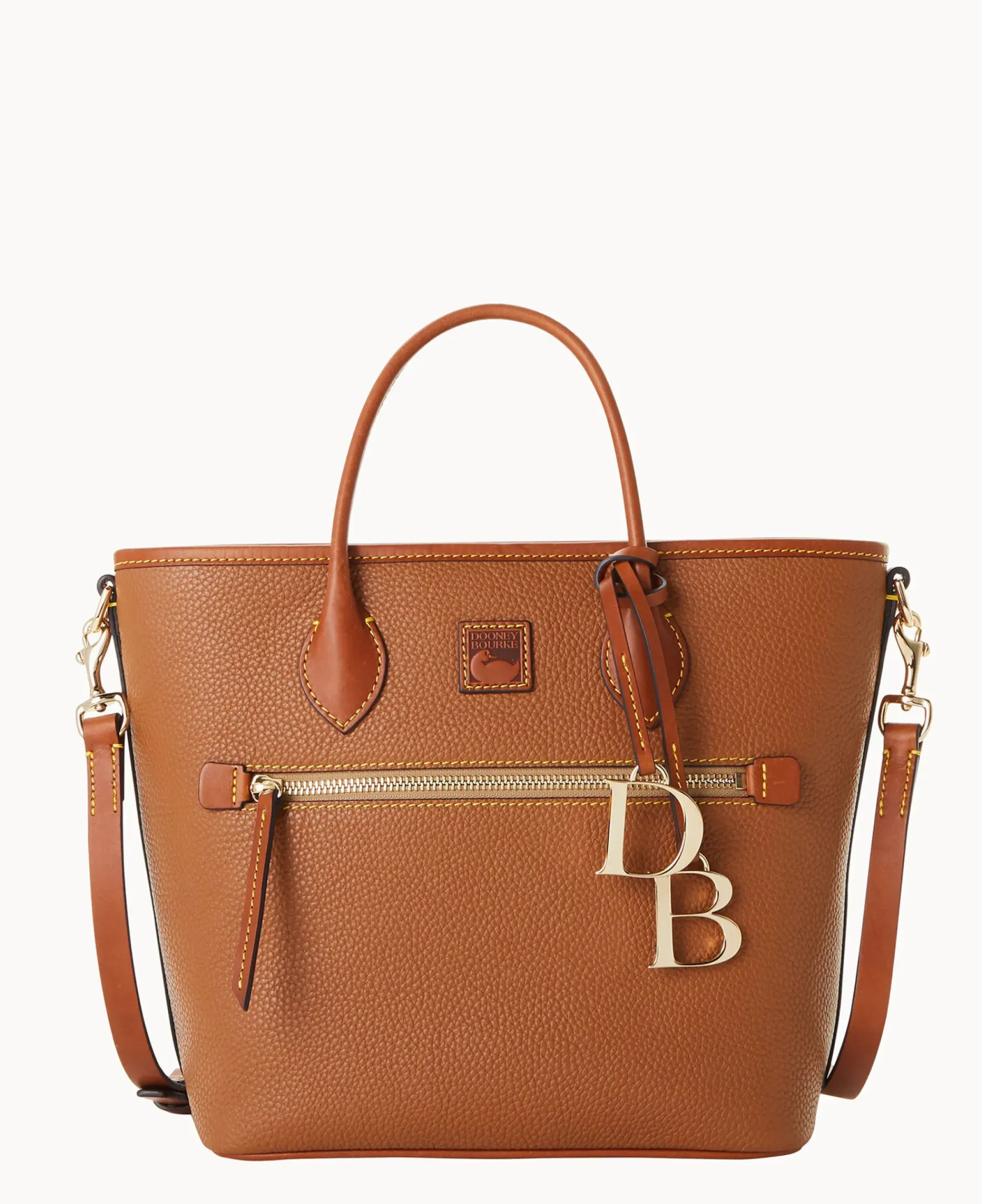Dooney & Bourke The Pebble Grain Collection|Ready For the Getaway<Pebble Grain Handle Tote Caramel