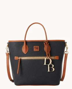 Dooney & Bourke The Pebble Grain Collection|Ready For the Getaway<Pebble Grain Handle Tote Black