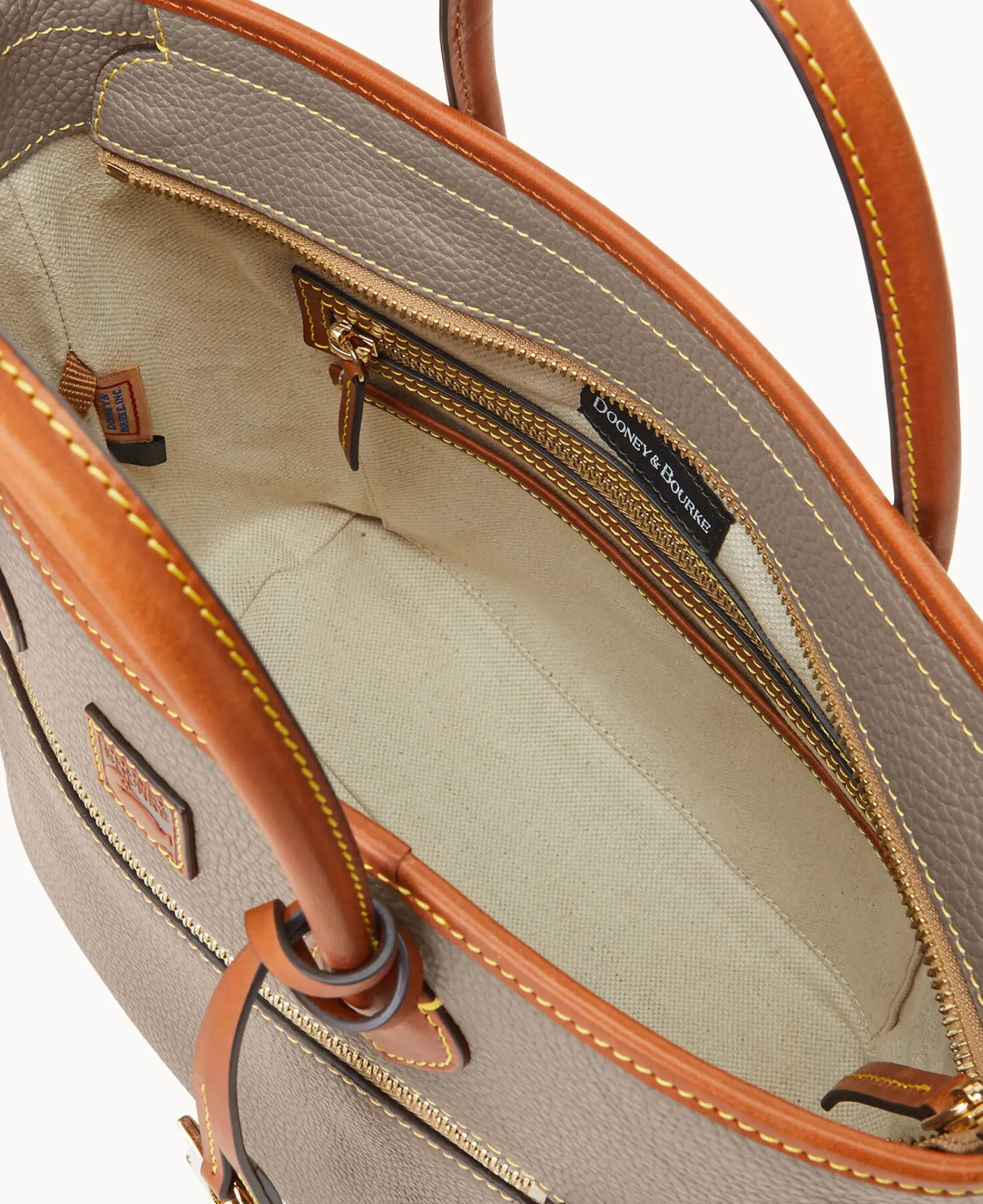 Dooney & Bourke The Pebble Grain Collection|Ready For the Getaway<Pebble Grain Handle Tote Taupe