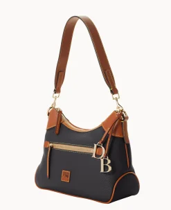 Dooney & Bourke The Pebble Grain Collection|Ready For the Getaway<Pebble Grain Hobo Black