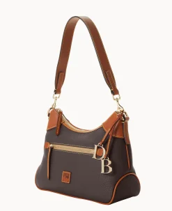 Dooney & Bourke The Pebble Grain Collection|Ready For the Getaway<Pebble Grain Hobo Brown Tmoro