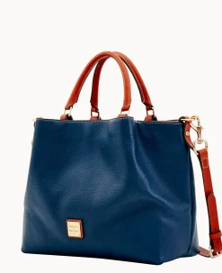 Dooney & Bourke The Pebble Grain Collection|Pebbled Leather<Pebble Grain Large Barlow Midnight Blue