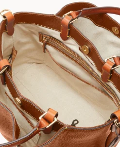 Dooney & Bourke The Pebble Grain Collection|Pebbled Leather<Pebble Grain Large Barlow Caramel
