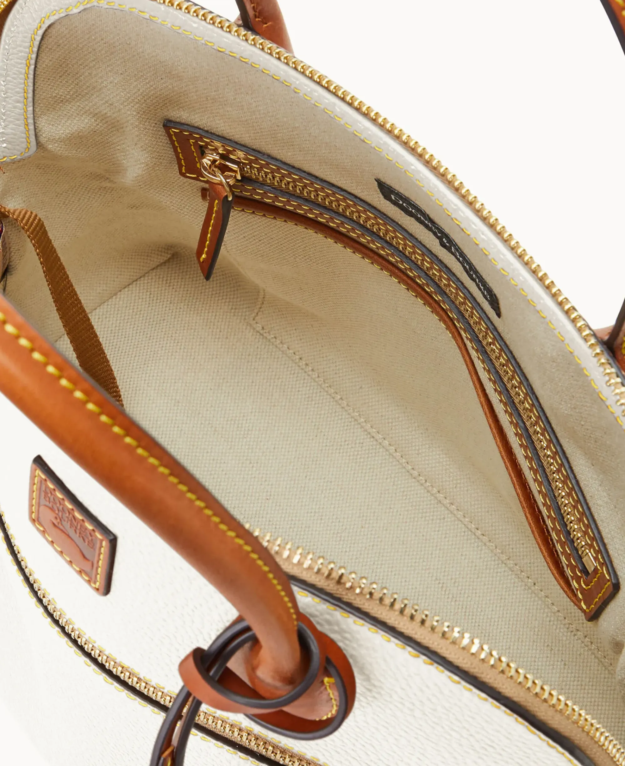 Dooney & Bourke The Pebble Grain Collection|Ready For the Getaway<Pebble Grain Large Domed Satchel White