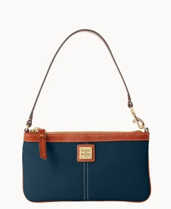 Dooney & Bourke The Pebble Grain Collection|Grab and Go<Pebble Grain Large Slim Wristlet Midnight Blue