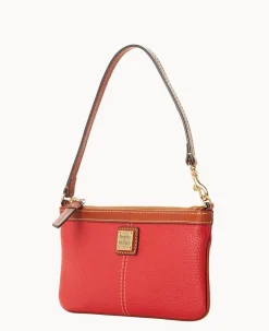 Dooney & Bourke The Pebble Grain Collection|Grab and Go<Pebble Grain Large Slim Wristlet Red