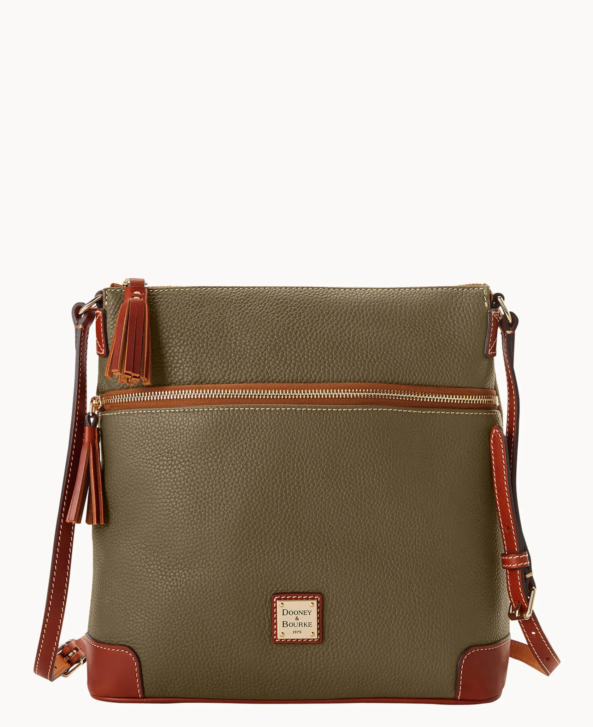 Dooney & Bourke The Pebble Grain Collection|Pebbled Leather<Pebble Grain Large Tassel Crossbody Olive