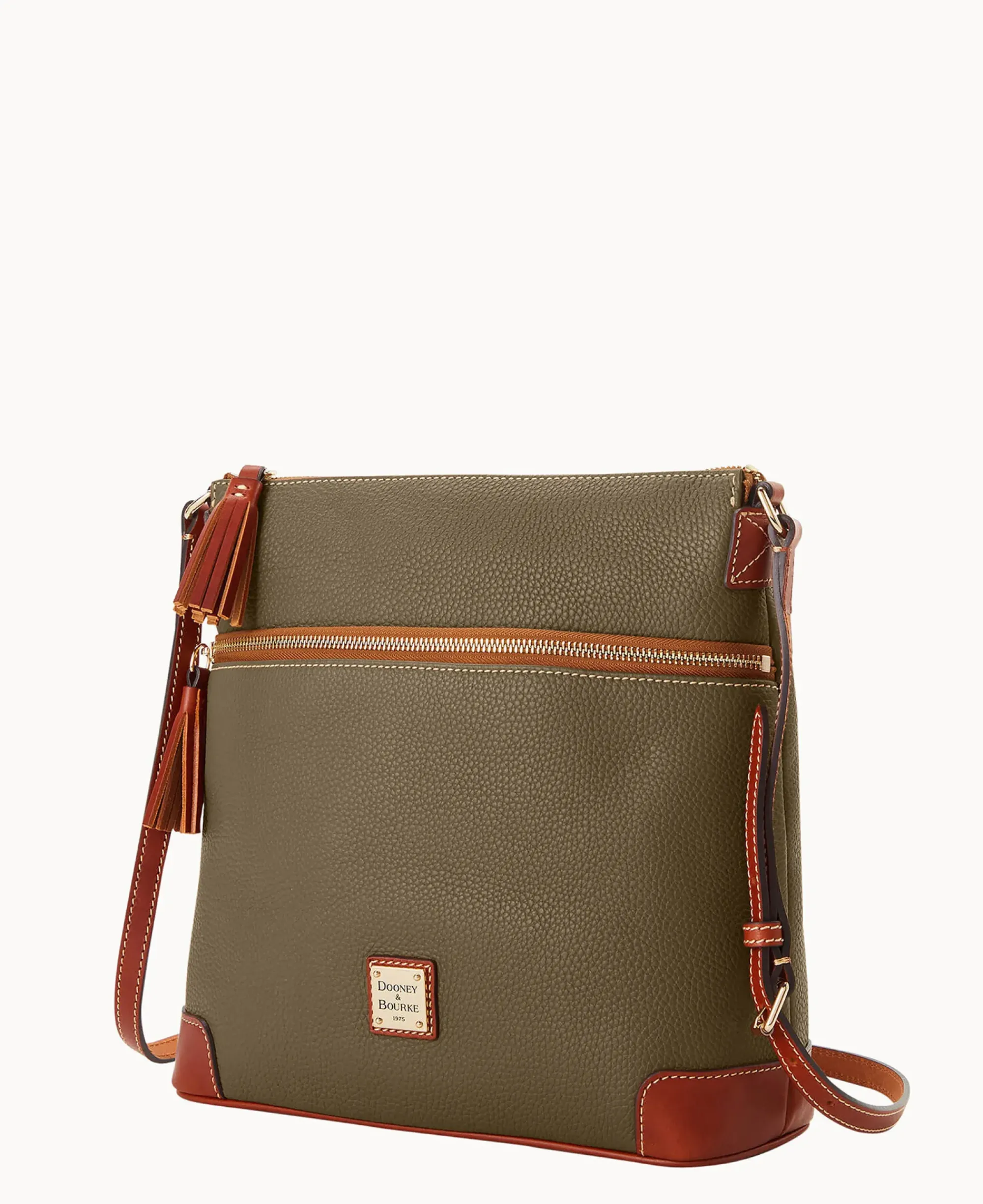 Dooney & Bourke The Pebble Grain Collection|Pebbled Leather<Pebble Grain Large Tassel Crossbody Olive