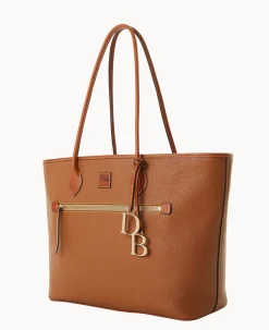 Dooney & Bourke The Pebble Grain Collection|Ready For the Getaway<Pebble Grain Large Tote Caramel