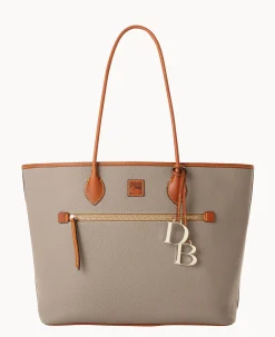 Dooney & Bourke The Pebble Grain Collection|Ready For the Getaway<Pebble Grain Large Tote Taupe