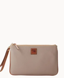 Dooney & Bourke The Pebble Grain Collection|Grab and Go<Pebble Grain Large Wristlet Taupe