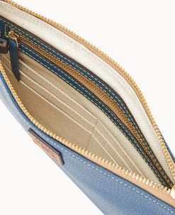 Dooney & Bourke The Pebble Grain Collection|Grab and Go<Pebble Grain Large Wristlet Jeans
