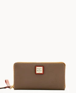 Dooney & Bourke The Pebble Grain Collection|Grab and Go<Pebble Grain Large Zip Around Wristlet Elephant