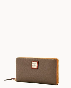 Dooney & Bourke The Pebble Grain Collection|Grab and Go<Pebble Grain Large Zip Around Wristlet Elephant
