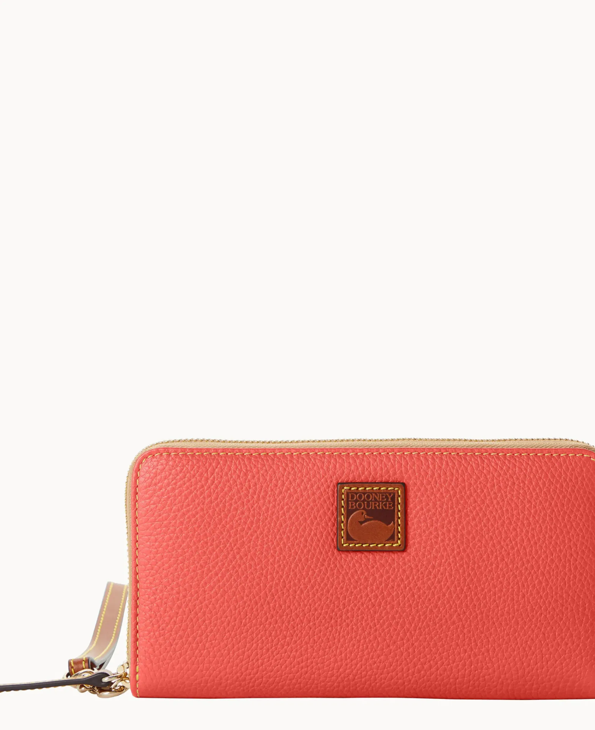 Dooney & Bourke The Pebble Grain Collection|Grab and Go<Pebble Grain Large Zip Around Wristlet Geranium