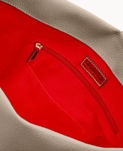 Dooney & Bourke The Pebble Grain Collection|Pebbled Leather<Pebble Grain Logo Lock Shoulder Bag with Pouch Taupe