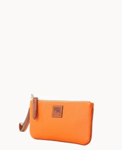 Dooney & Bourke The Pebble Grain Collection|Grab and Go<Pebble Grain Medium Wristlet Clementine