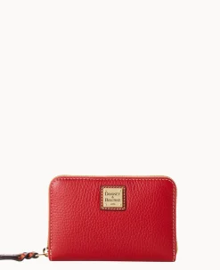 Dooney & Bourke The Pebble Grain Collection|Grab and Go<Pebble Grain Medium Zip Around Wallet Red