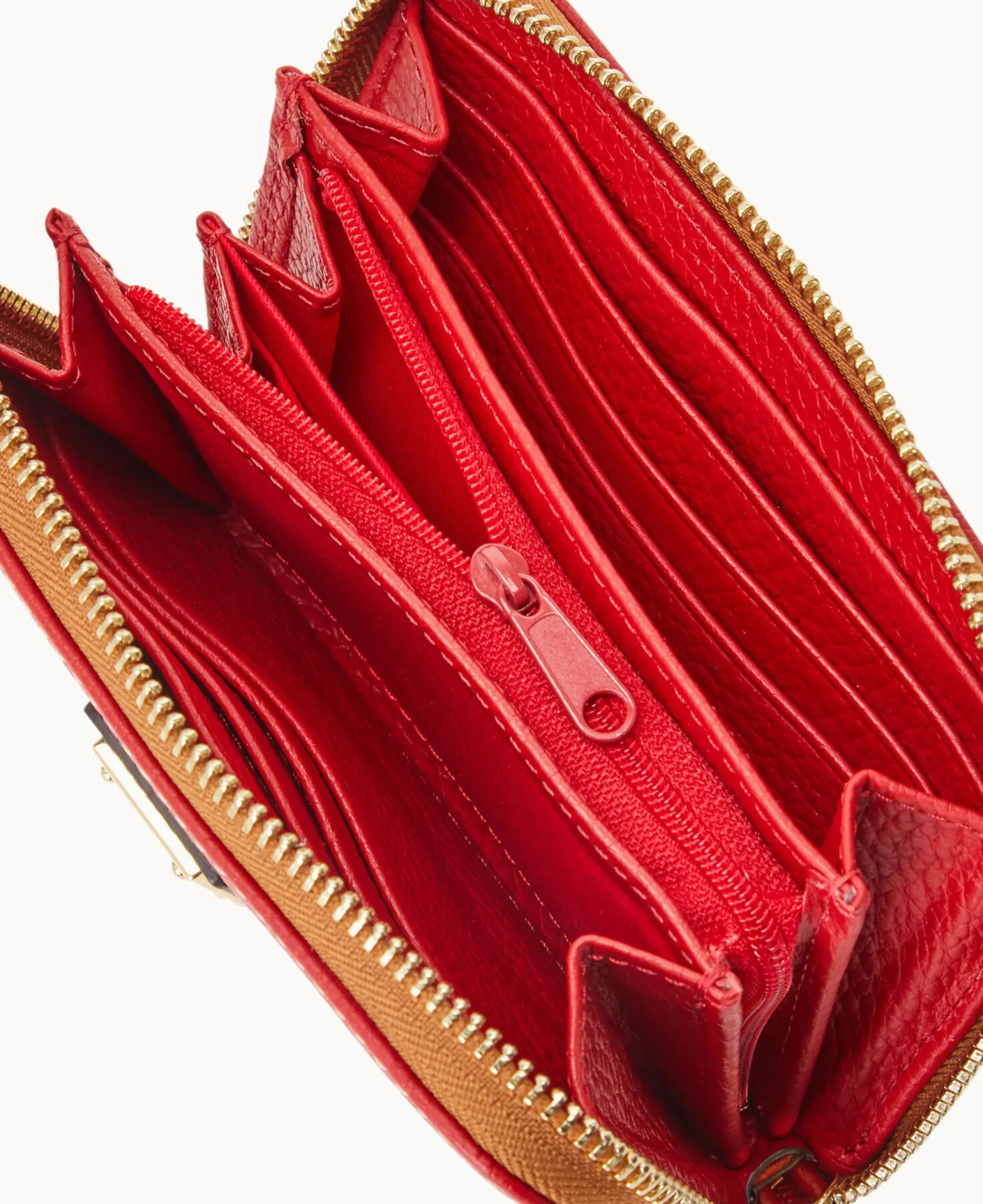 Dooney & Bourke The Pebble Grain Collection|Grab and Go<Pebble Grain Medium Zip Around Wallet Red