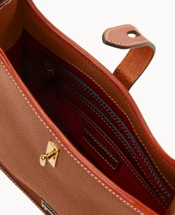 Dooney & Bourke The Pebble Grain Collection|Pebbled Leather<Pebble Grain Messenger Caramel