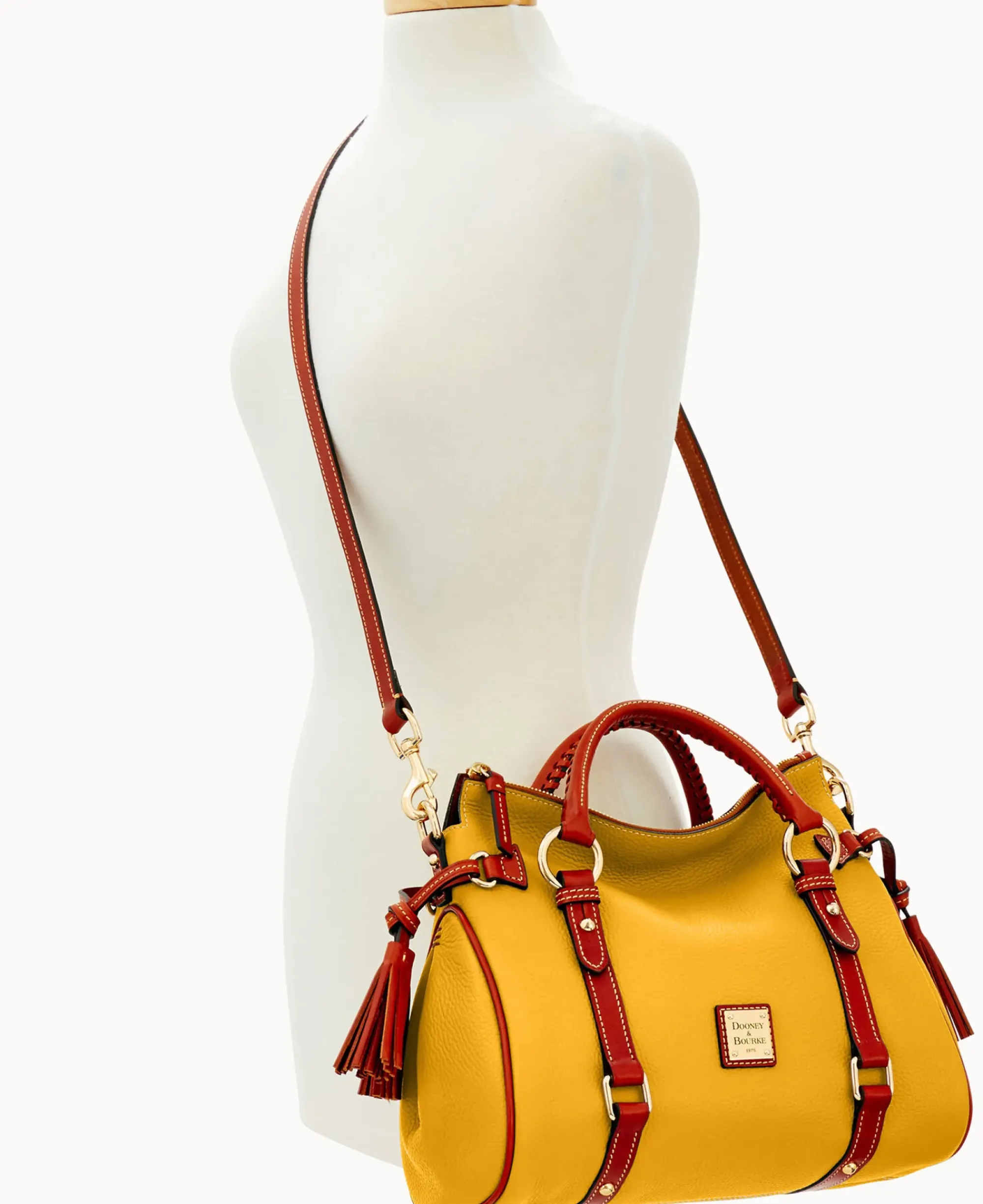 Dooney & Bourke The Pebble Grain Collection|Ready For the Getaway<Pebble Grain Satchel Mustard