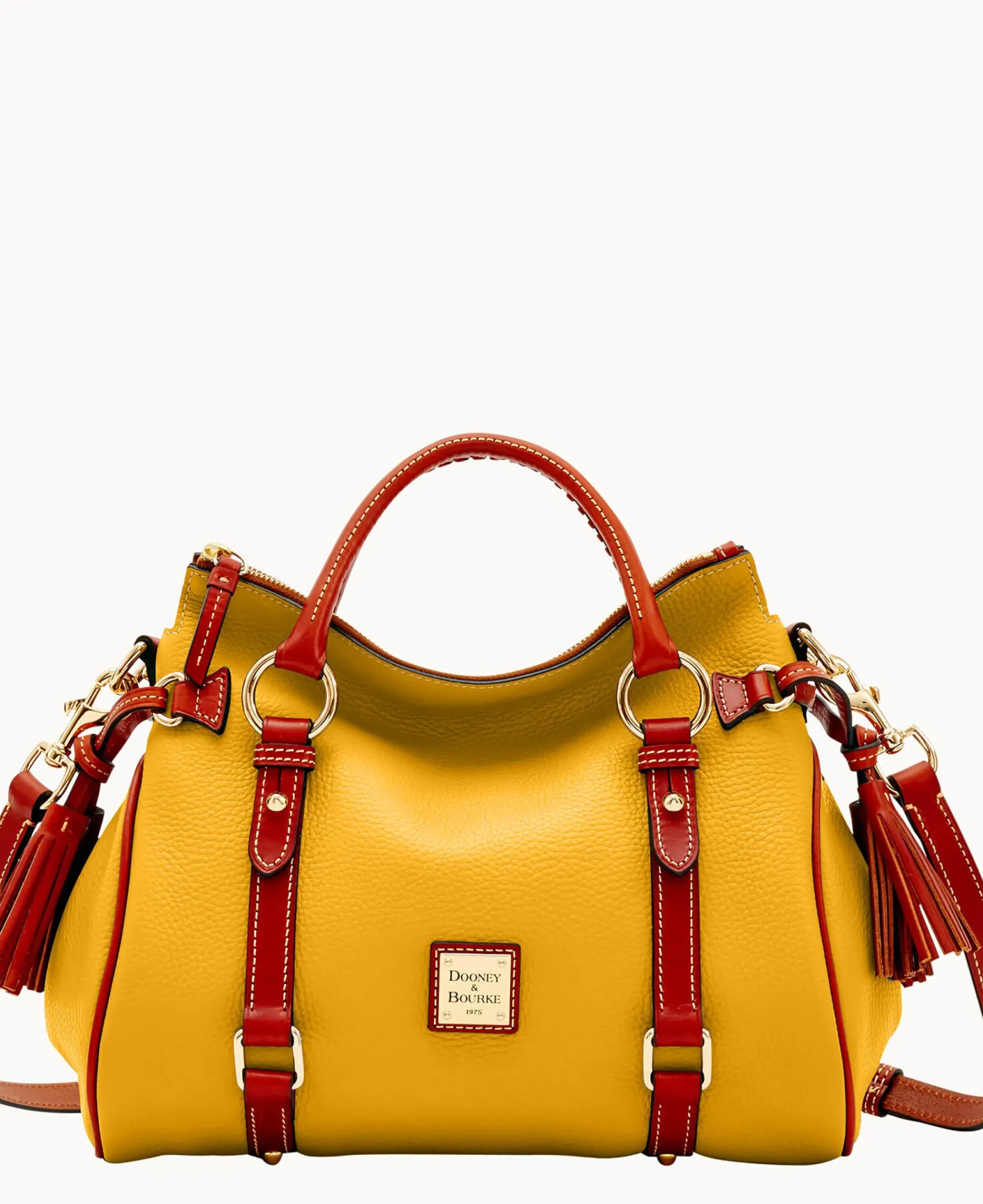Dooney & Bourke The Pebble Grain Collection|Ready For the Getaway<Pebble Grain Satchel Mustard