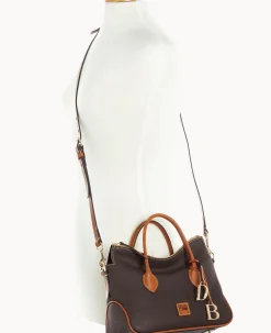 Dooney & Bourke The Pebble Grain Collection|Ready For the Getaway<Pebble Grain Satchel Brown Tmoro
