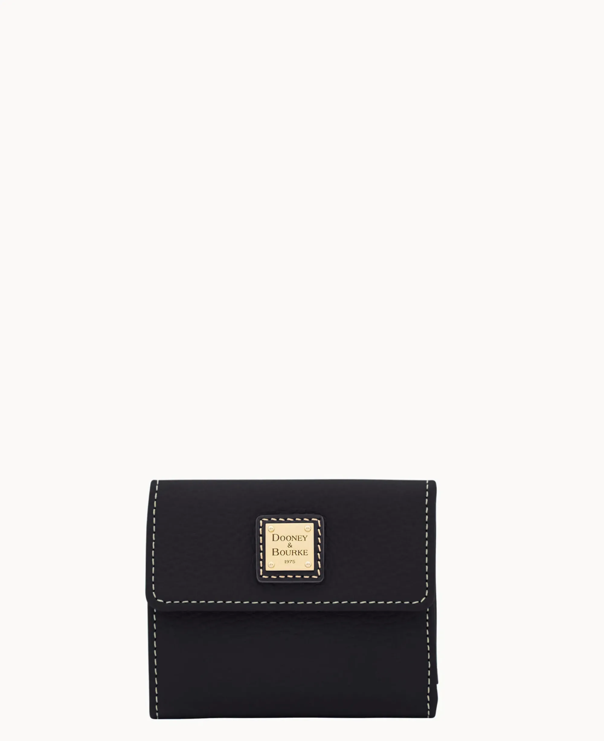 Dooney & Bourke The Pebble Grain Collection|Grab and Go<Pebble Grain Small Flap Credit Card Wallet Black Black