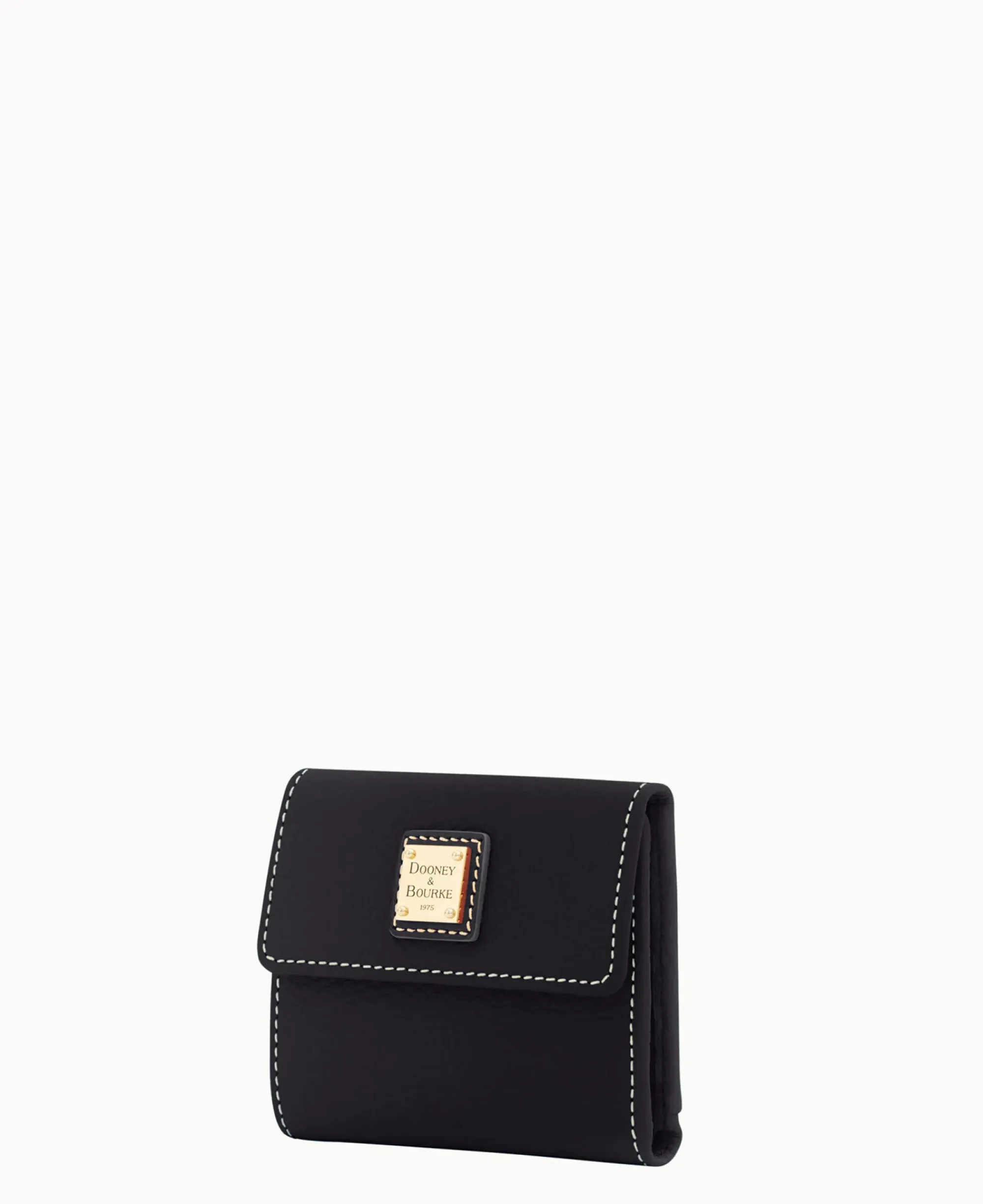 Dooney & Bourke The Pebble Grain Collection|Grab and Go<Pebble Grain Small Flap Credit Card Wallet Black Black