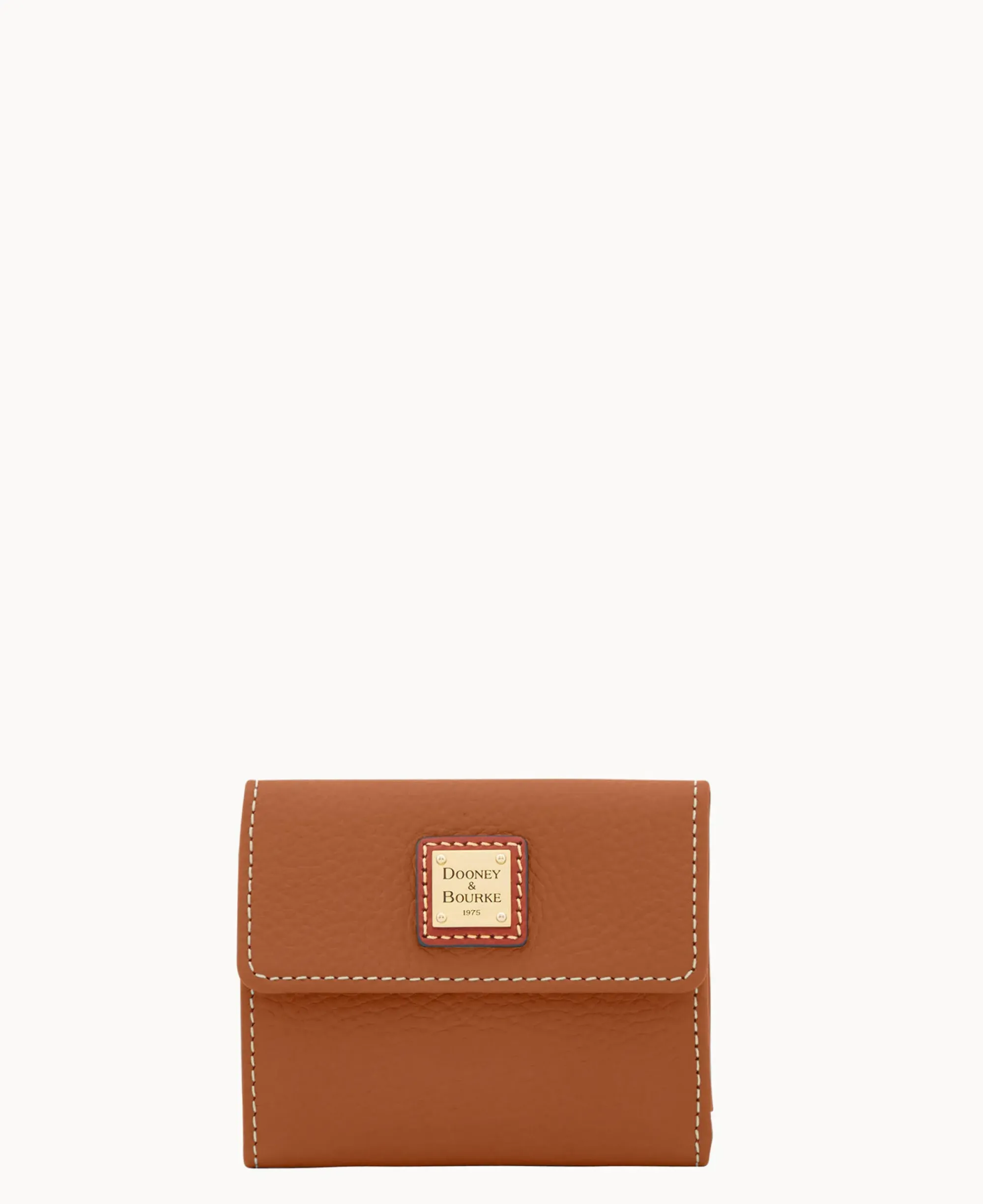 Dooney & Bourke The Pebble Grain Collection|Grab and Go<Pebble Grain Small Flap Credit Card Wallet Caramel
