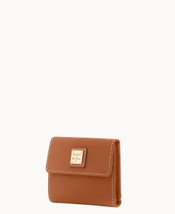 Dooney & Bourke The Pebble Grain Collection|Grab and Go<Pebble Grain Small Flap Credit Card Wallet Caramel