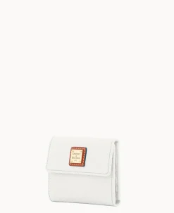 Dooney & Bourke The Pebble Grain Collection|Grab and Go<Pebble Grain Small Flap Credit Card Wallet White