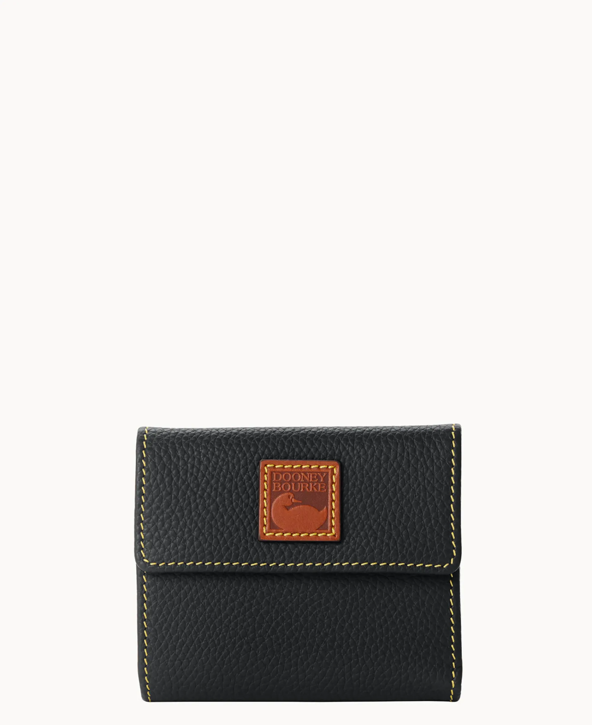 Dooney & Bourke The Pebble Grain Collection|Grab and Go<Pebble Grain Small Flap Credit Card Wallet Black