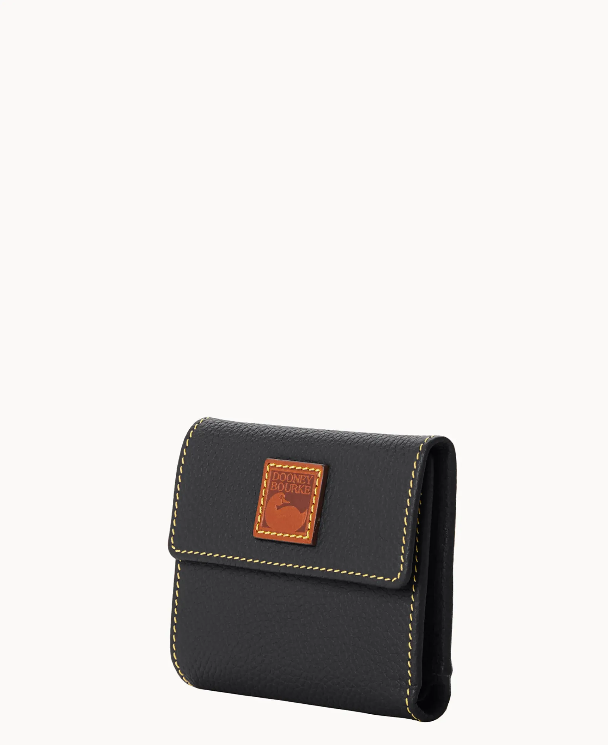 Dooney & Bourke The Pebble Grain Collection|Grab and Go<Pebble Grain Small Flap Credit Card Wallet Black