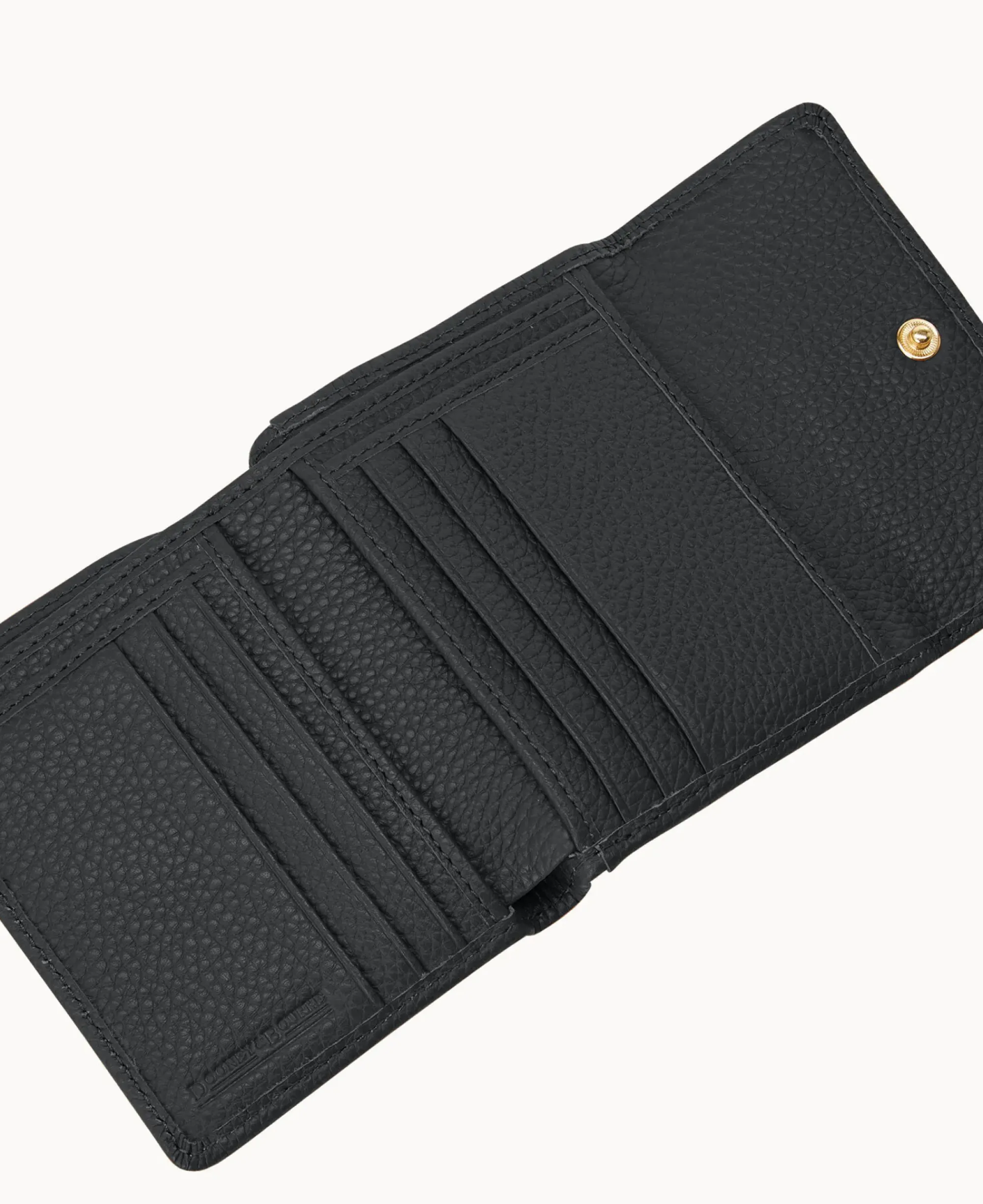Dooney & Bourke The Pebble Grain Collection|Grab and Go<Pebble Grain Small Flap Credit Card Wallet Black