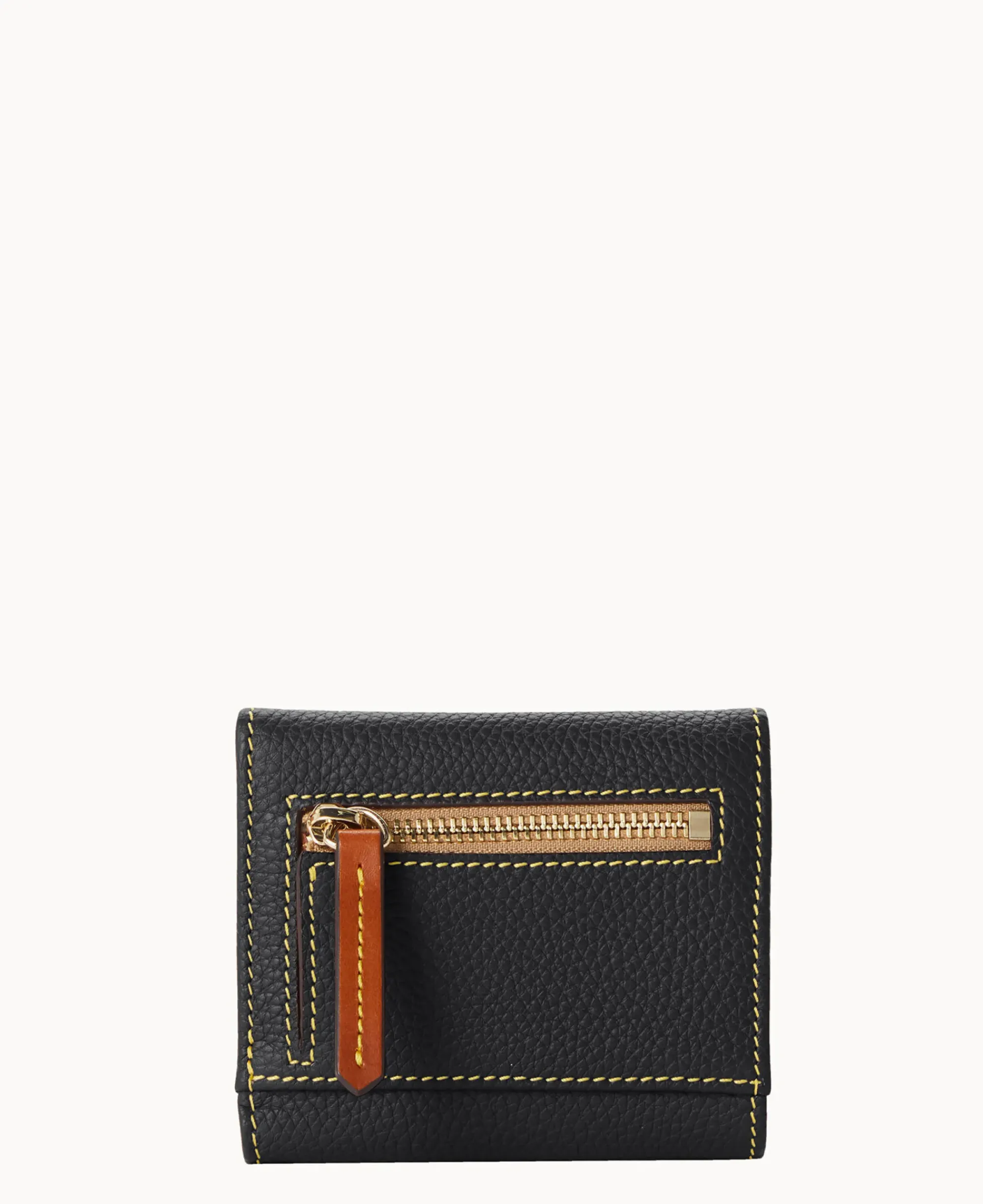 Dooney & Bourke The Pebble Grain Collection|Grab and Go<Pebble Grain Small Flap Credit Card Wallet Black