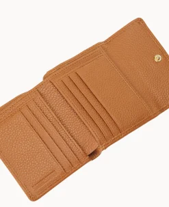 Dooney & Bourke The Pebble Grain Collection|Grab and Go<Pebble Grain Small Flap Credit Card Wallet Caramel