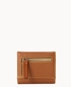 Dooney & Bourke The Pebble Grain Collection|Grab and Go<Pebble Grain Small Flap Credit Card Wallet Caramel