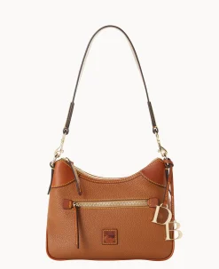 Dooney & Bourke The Pebble Grain Collection|Ready For the Getaway<Pebble Grain Small Hobo Caramel