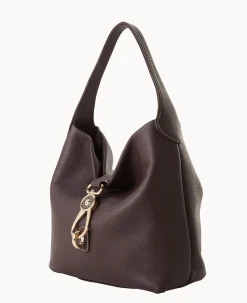 Dooney & Bourke The Pebble Grain Collection|Ready For the Getaway<Pebble Grain Small Logo Lock Sac Brown Tmoro