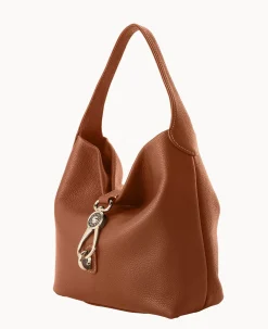 Dooney & Bourke The Pebble Grain Collection|Ready For the Getaway<Pebble Grain Small Logo Lock Sac Caramel