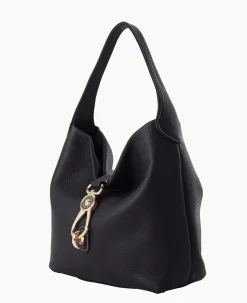Dooney & Bourke The Pebble Grain Collection|Ready For the Getaway<Pebble Grain Small Logo Lock Sac Black