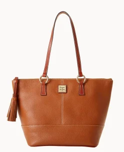 Dooney & Bourke The Pebble Grain Collection|Ready For the Getaway<Pebble Grain Small Tobi Tote Caramel