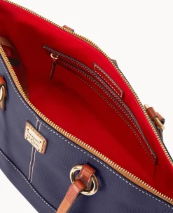 Dooney & Bourke The Pebble Grain Collection|Ready For the Getaway<Pebble Grain Small Tobi Tote Midnight Blue