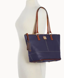 Dooney & Bourke The Pebble Grain Collection|Ready For the Getaway<Pebble Grain Small Tobi Tote Midnight Blue