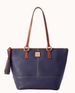 Dooney & Bourke The Pebble Grain Collection|Ready For the Getaway<Pebble Grain Small Tobi Tote Midnight Blue