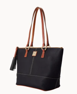 Dooney & Bourke The Pebble Grain Collection|Ready For the Getaway<Pebble Grain Small Tobi Tote Black